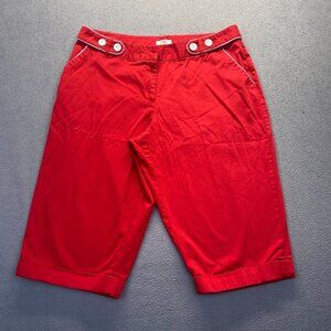 Cato Size 20W Womens  Shorts ‎ Red White Pockets,Cotton,Zipper